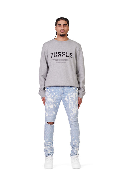 PURPLE BRAND P001 LIGHT INDIGO JACQUARD MONOGRAM Mens