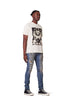 PURPLE BRAND P001 MID INDIGO CAMO REPAIR Mens Apparel - MENS