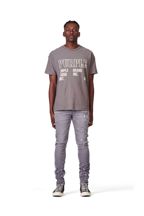 PURPLE BRAND P001 WORN GREY KNEE SLIT Mens Apparel - MENS