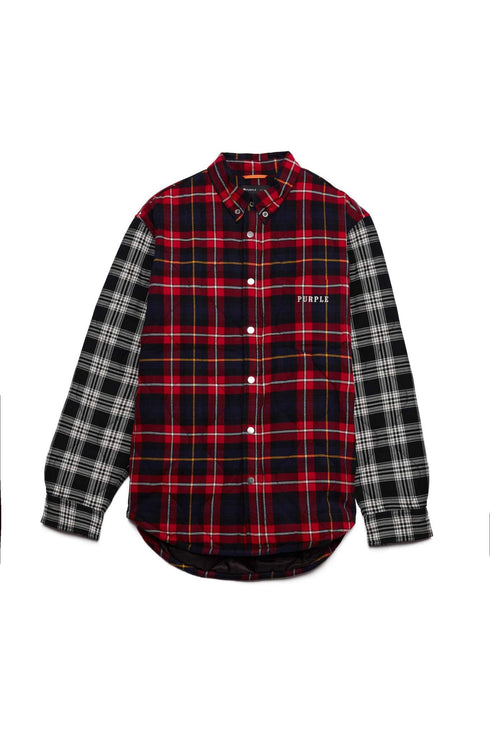 PURPLE BRAND QUILTED PLAID SHIRT Mens Apparel - MENS APPAREL