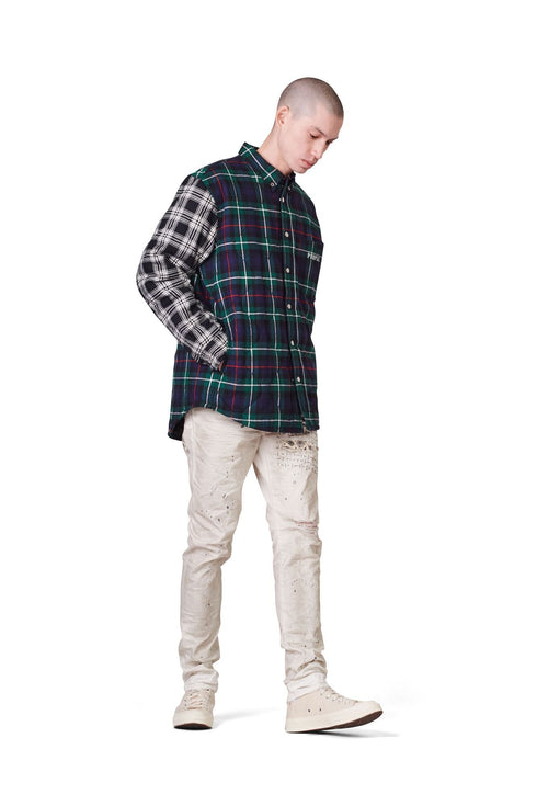 PURPLE BRAND QUILTED PLAID SHIRT Mens Apparel - MENS APPAREL