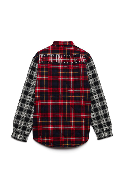 PURPLE BRAND QUILTED PLAID SHIRT Mens Apparel - MENS APPAREL