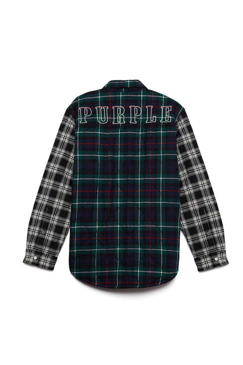 PURPLE BRAND QUILTED PLAID SHIRT Mens Apparel - MENS APPAREL