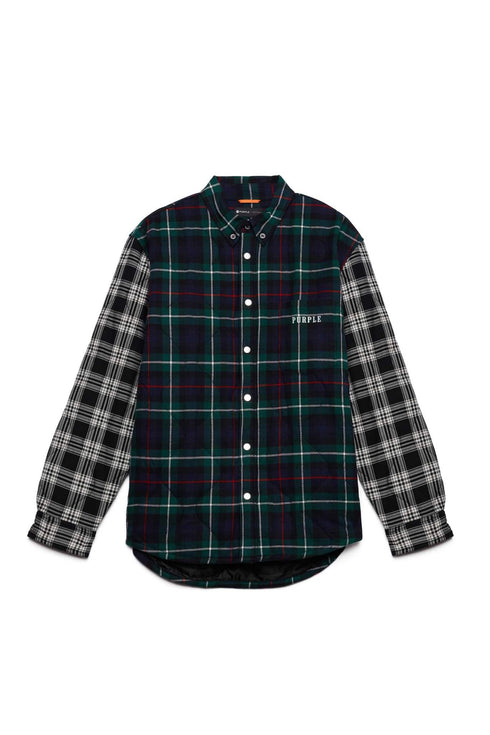 PURPLE BRAND QUILTED PLAID SHIRT Mens Apparel - MENS APPAREL
