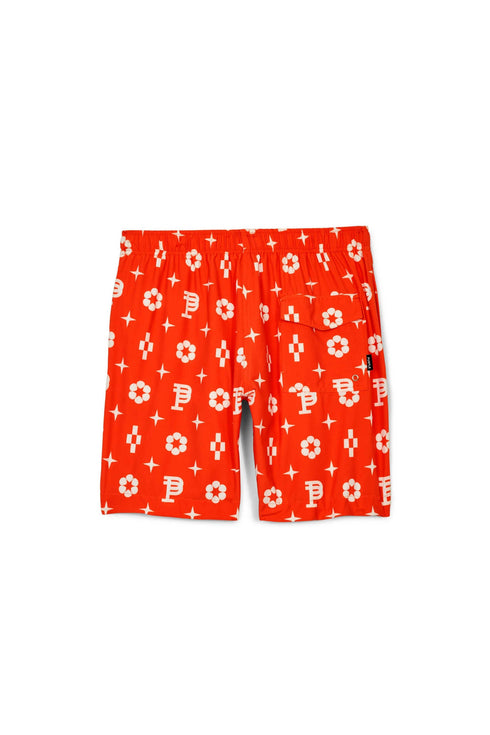 PURPLE BRAND RED MONOGRAM SWIM SHORTS Mens Apparel - MENS