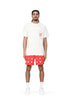 PURPLE BRAND RED MONOGRAM SWIM SHORTS Mens Apparel - MENS