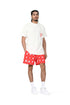PURPLE BRAND RED MONOGRAM SWIM SHORTS Mens Apparel - MENS