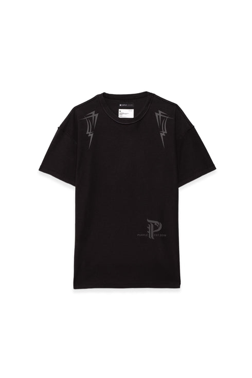 PURPLE BRAND RELAXED TEE - PYRAMID BLACK Mens Apparel - MENS