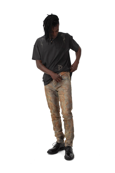 PURPLE BRAND RELAXED TEE - PYRAMID BLACK Mens Apparel - MENS