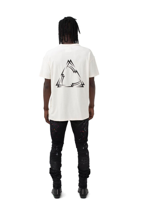 PURPLE BRAND RELAXED TEE - PYRAMID WHITE Mens Apparel - MENS