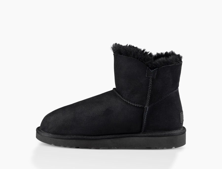 HOT Ugg Womens Ugg Schwarz Bailey Button UGG MINI BAILEY