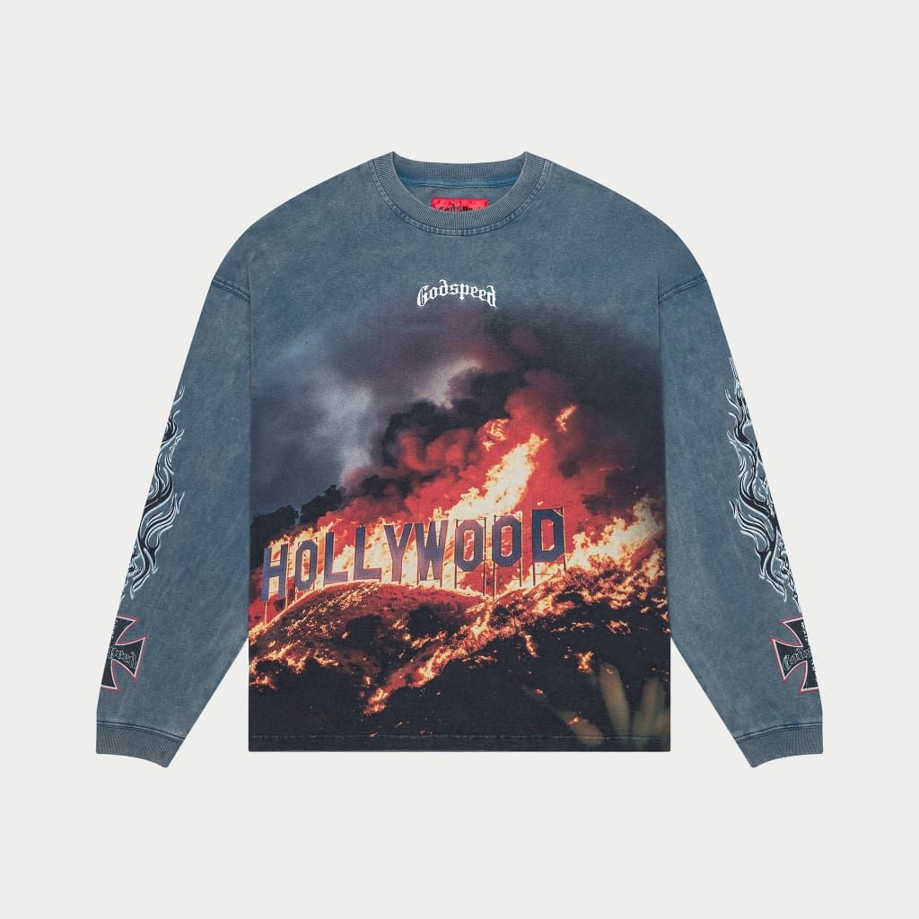トップス everyone j.30000 rooftop logo L/S TEE L GODSPEED Hollywood Inferno L/s Tee – Men's Apparel - Asphalt