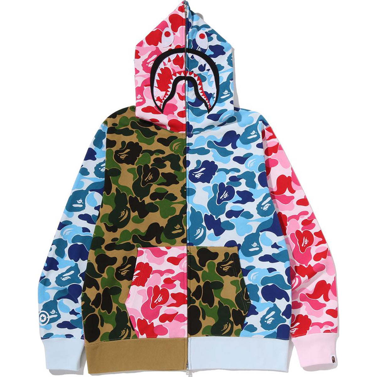 BAPE ABC Camo Crazy Shark Fullzip Hoodie Men's Apparel – ASPHALT