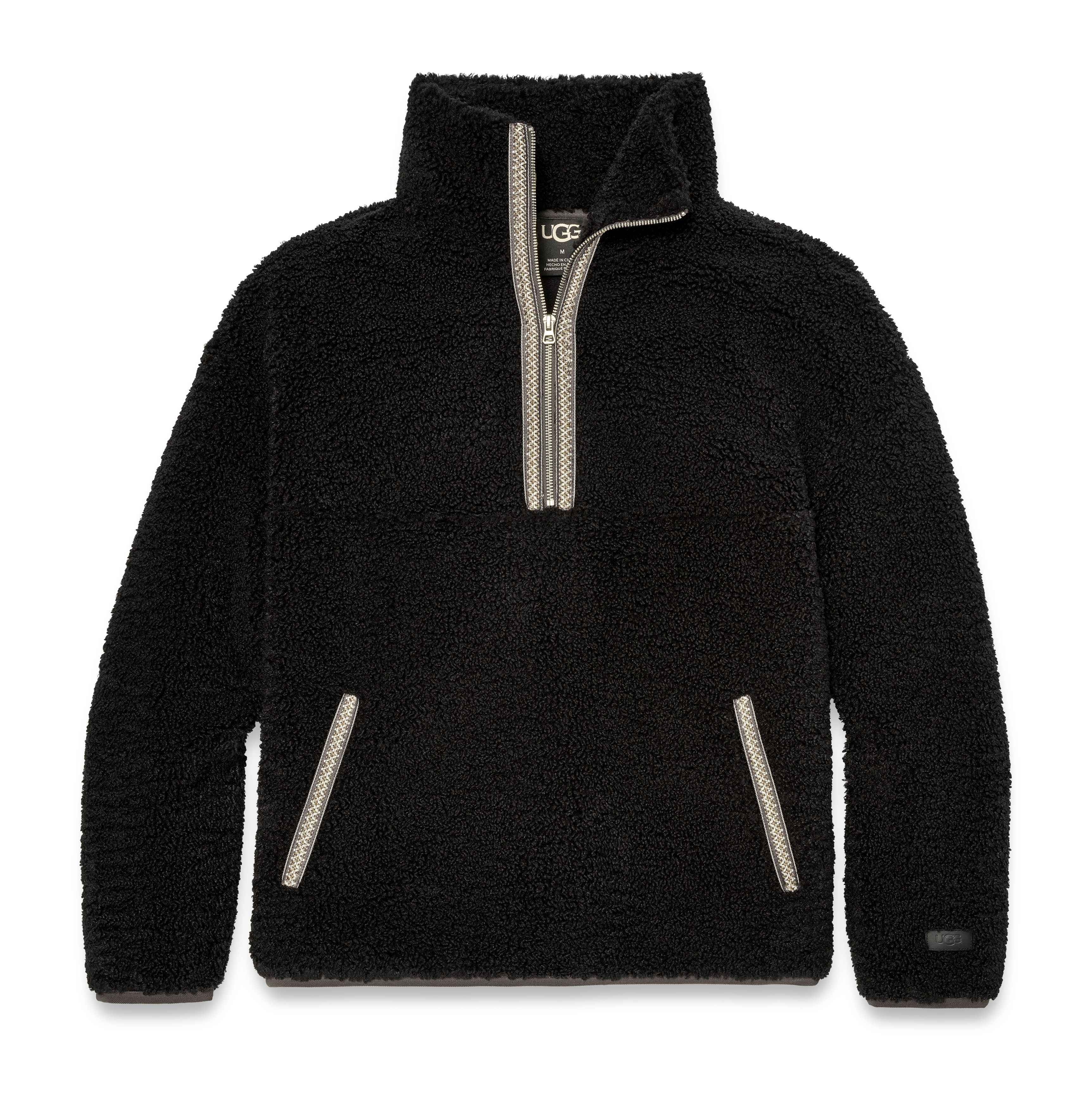 UGG Uggbraid Half Zip Mens Apparel – ASPHALT
