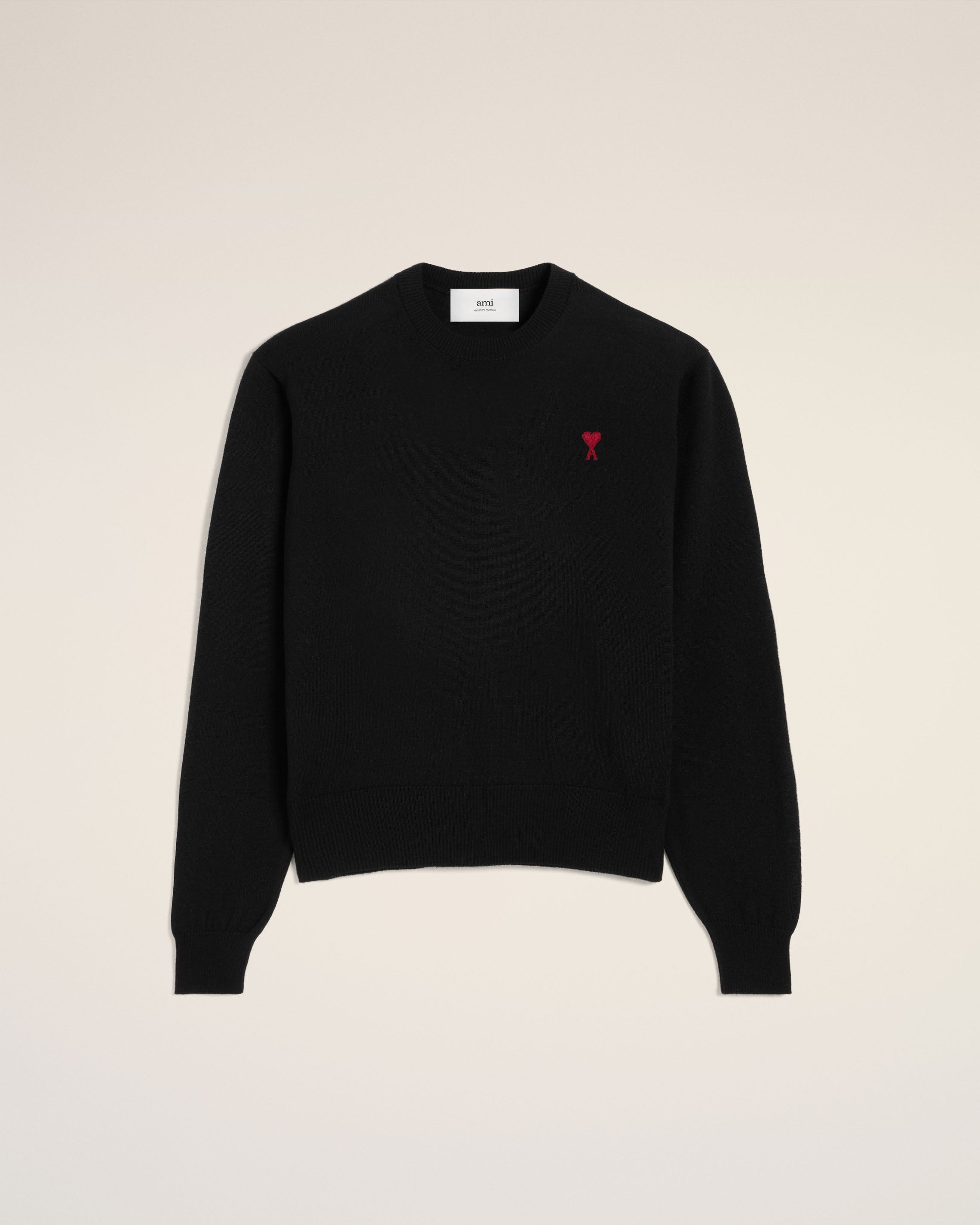 AMI PARIS Merino Red ADC Sweater Mens Apparel – ASPHALT
