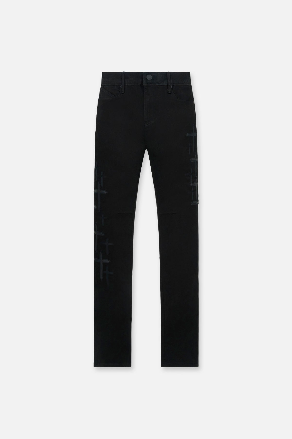 Shop Bryant Skinny Jean in Black Cross Patches - Mens Apparel 