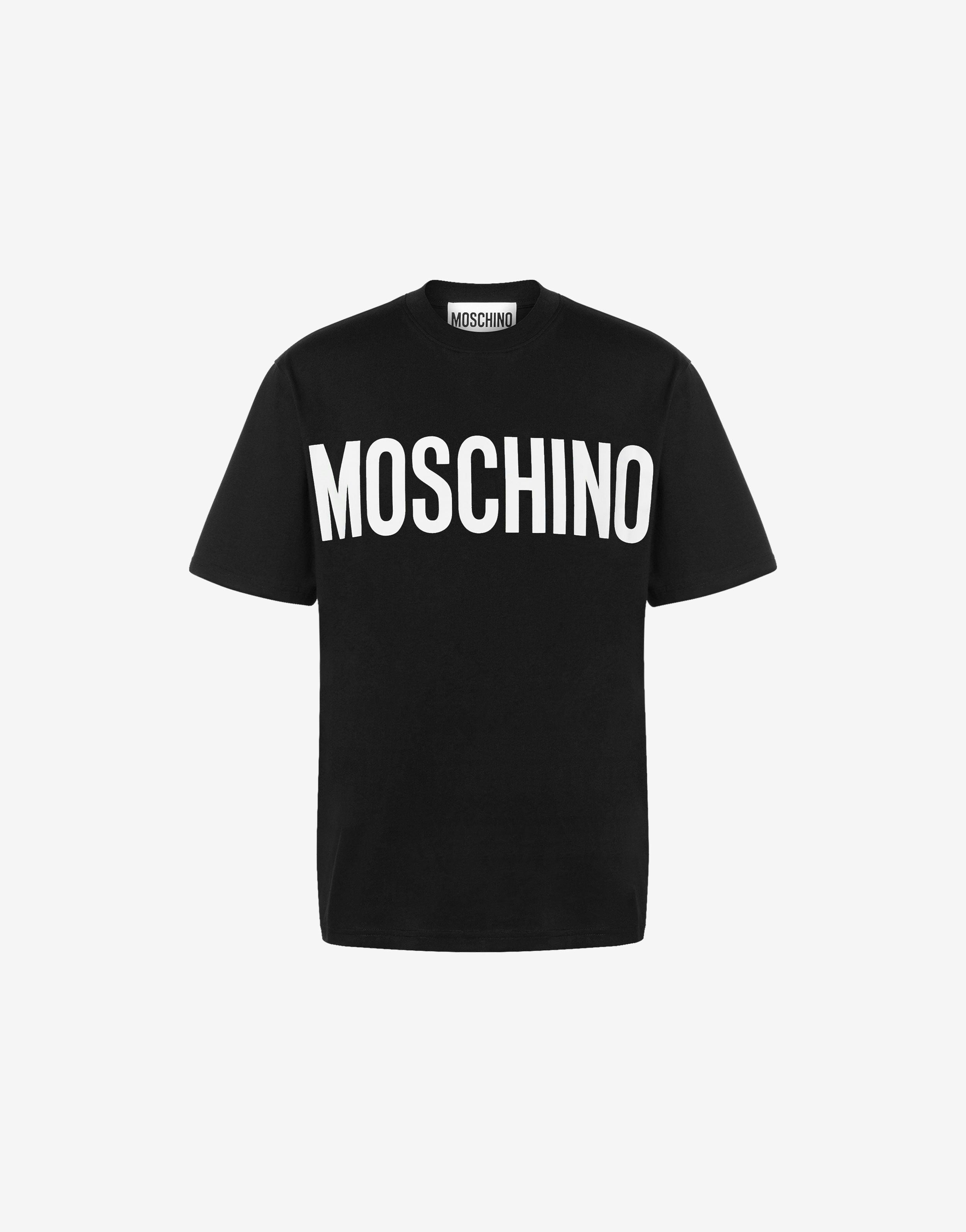 MOSCHINO Logo Print Stretch Jersey T-Shirt Mens Apparel