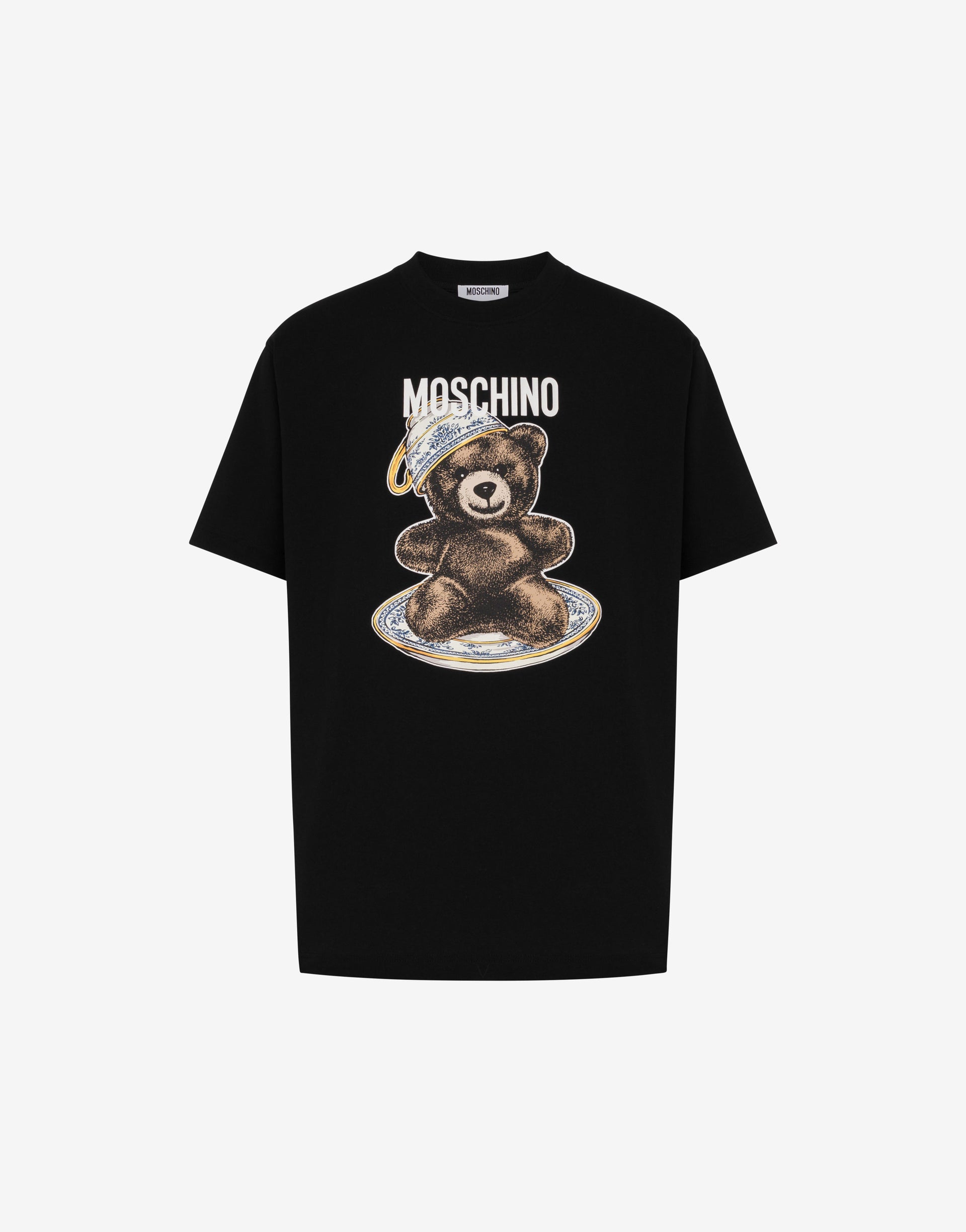 【MOSCHINO】 オーガニックジャージーTシャツ 'Nice!' MOSCHINO Organic cotton jersey T-shirt Moschino Teddy Bear