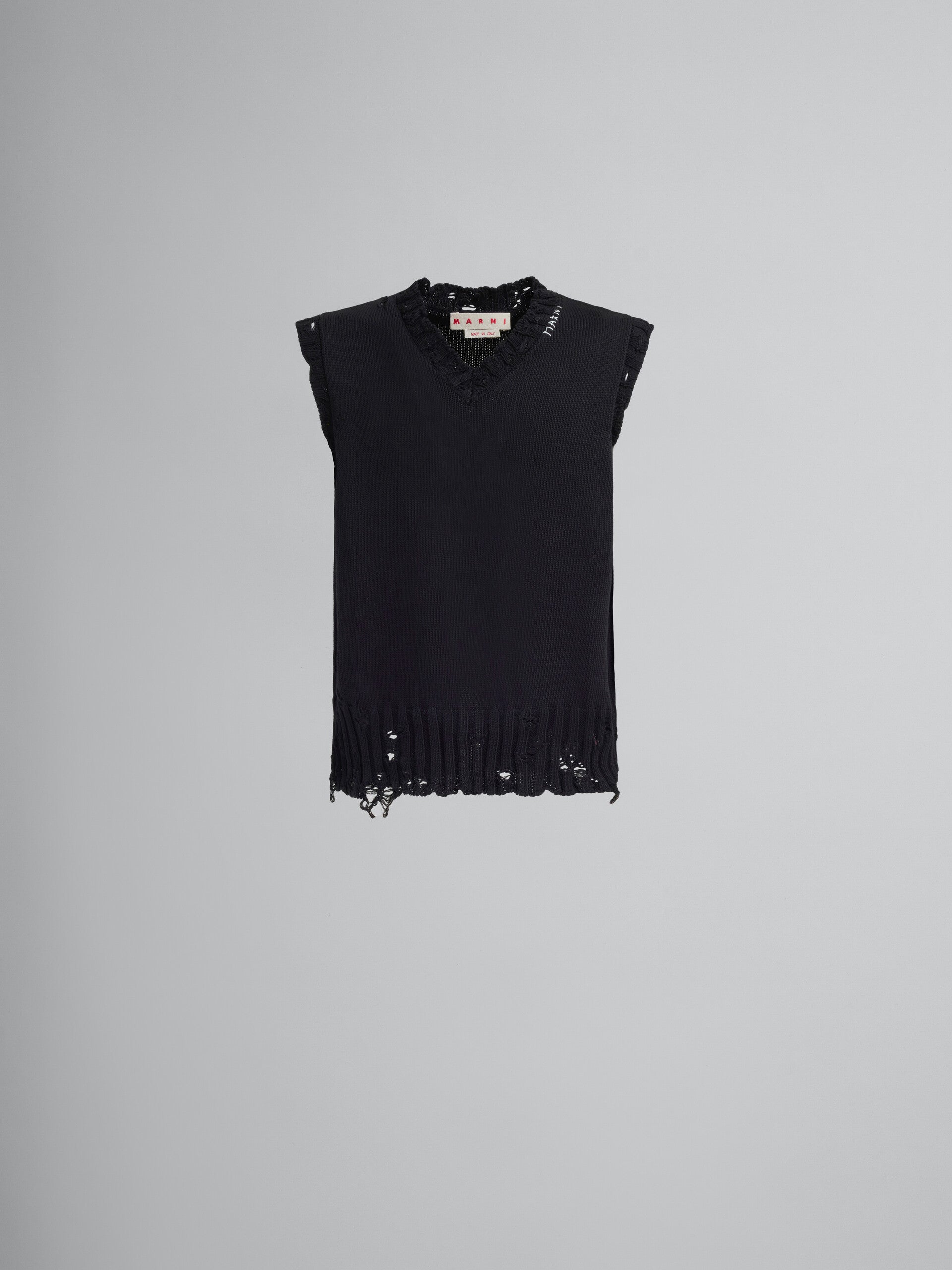 MARNI｜ (SCMC0119Y0 UAW035 CHC29) Double check wool and mohair black and white scarf | Marni