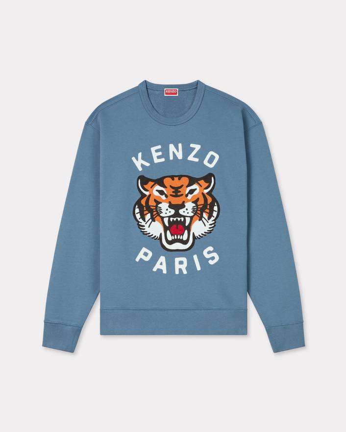 ❤NIZ0015❤ KENZO 'Lucky Tiger' genderless embroidered sweatshirt Unisex