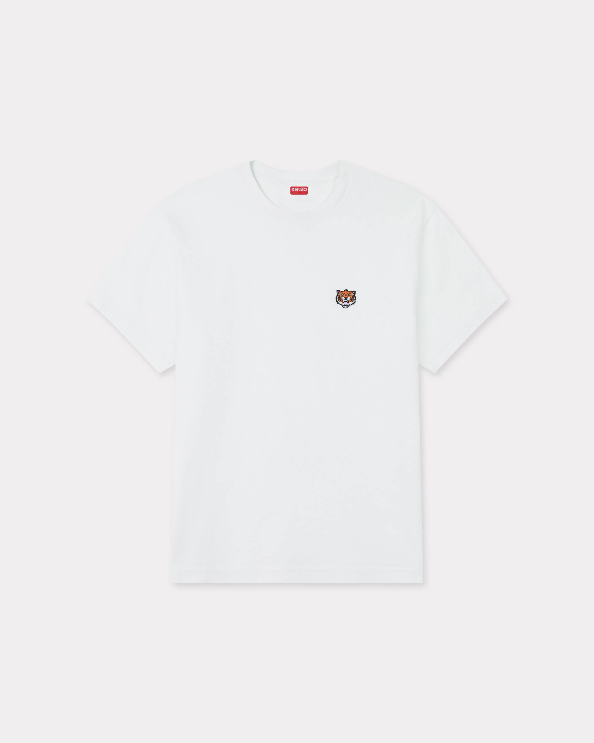 ☆Kenzo☆M'S HAPPY TIGER EMBROIDERY T FF55TS5274SG 99 114558 KENZO 'KENZO Happy Tiger' embroidered T-shirt in cotton Mens