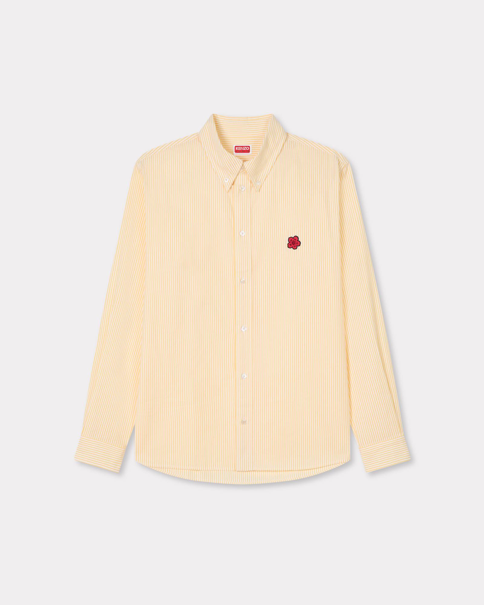 KENZO 'Boke Flower' embroidered casual shirt in seersucker cotton