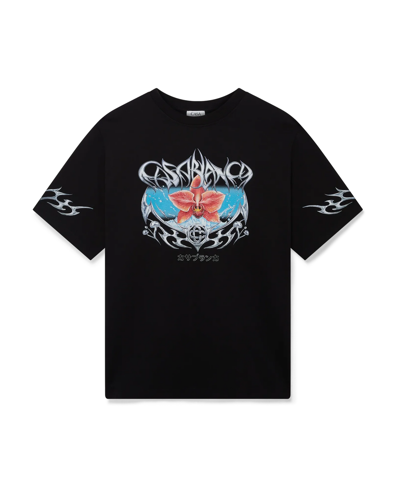 Tシャツ・カットソー CASABLANCA Men T-shirt Black MPF25JTS044 05 CASABLANCA Blades Oversized Short Sleeve T-Shirt Mens