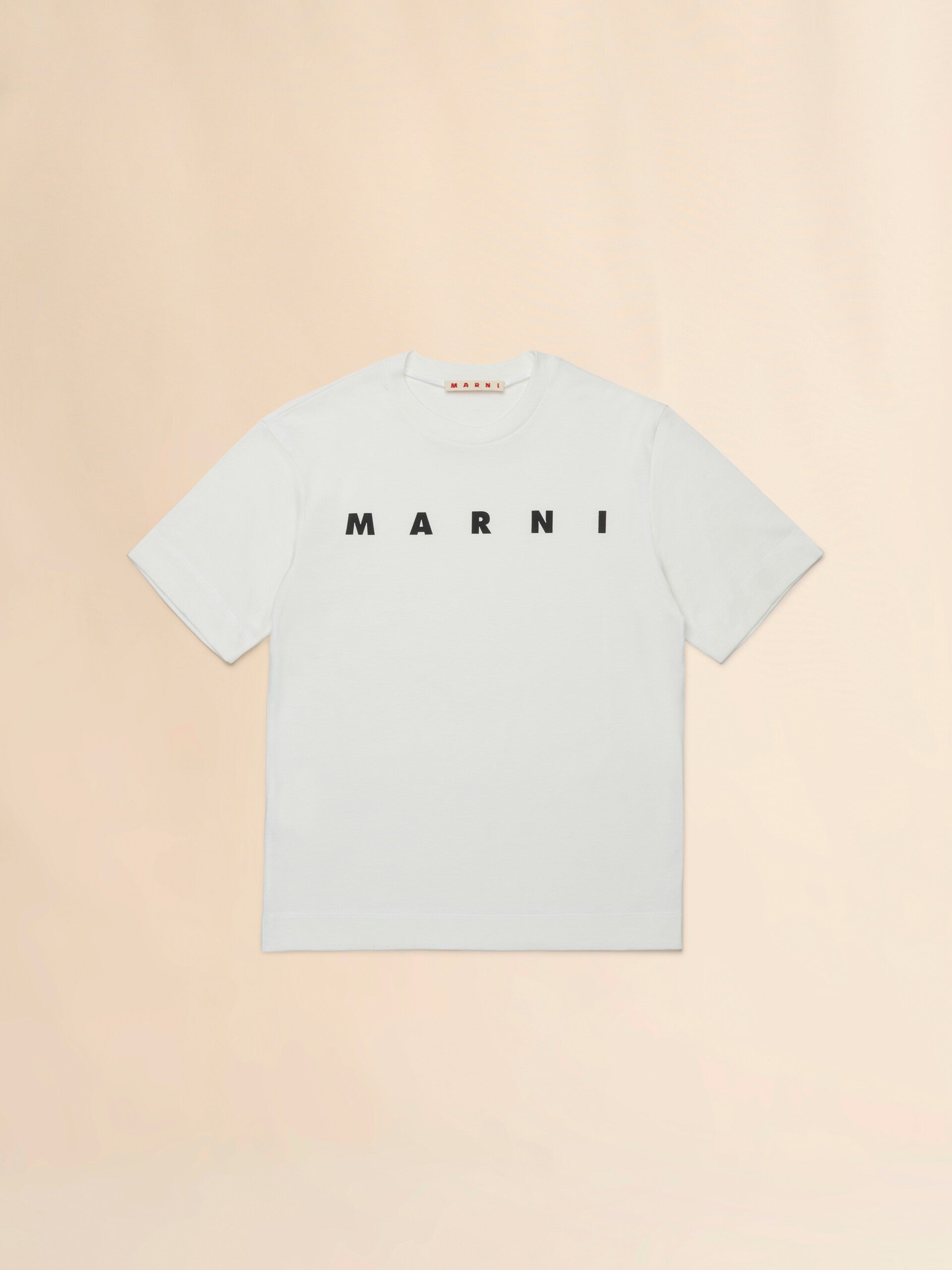 MARNI Off-white cotton t-shirt with logo Kids Apparel – ASPHALT