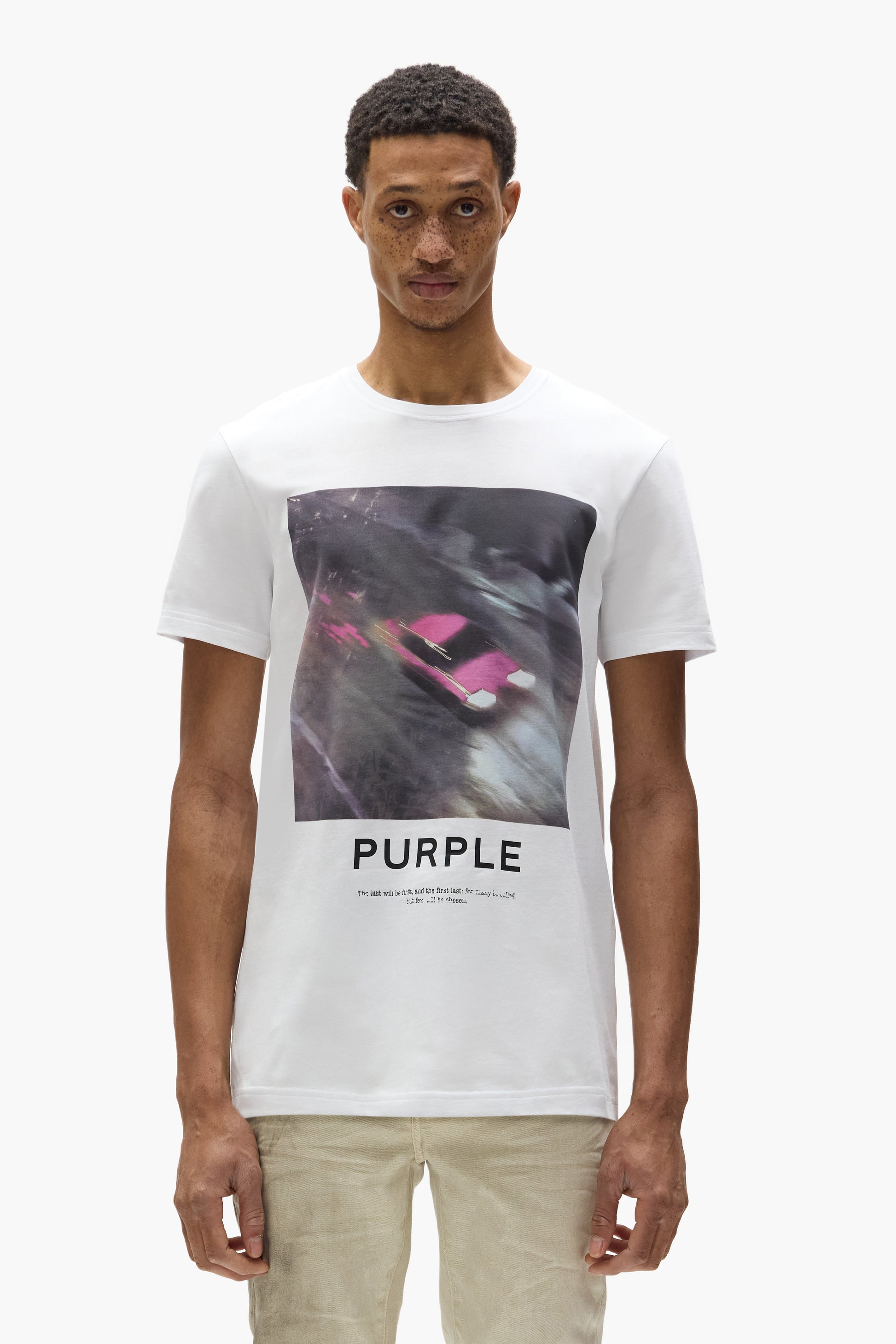 Tシャツ・カットソー Purple Brand P109 JFFG224 CLEAN JERSEY T-shirt PURPLE BRAND GRAPHIC CLEAN JERSEY T.SHIRT – BLUE CITY NYC