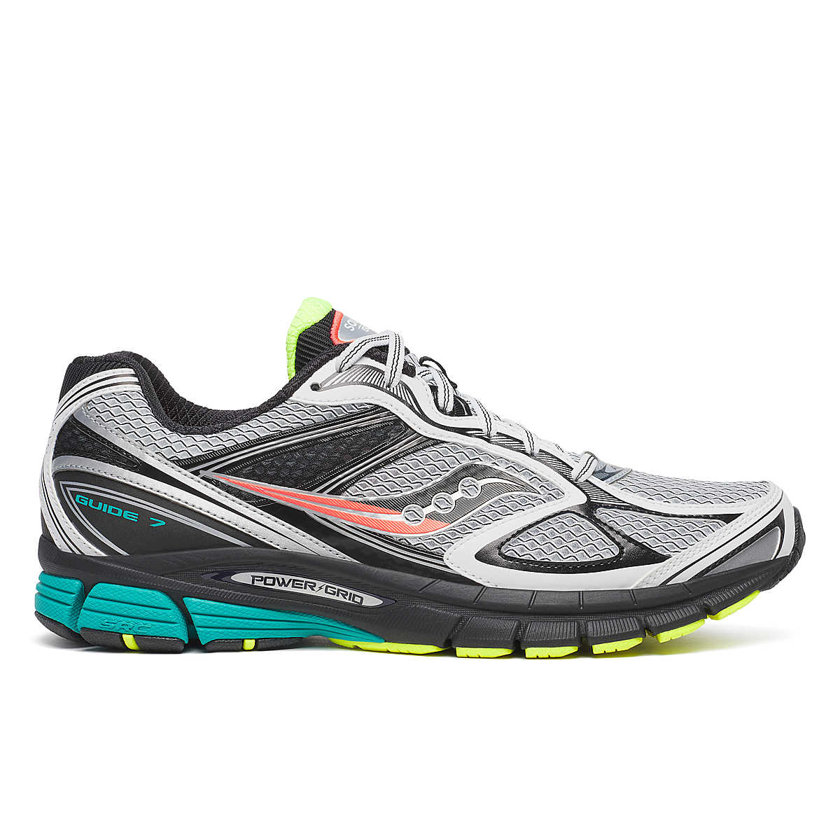 Mens 9.5. PROGRID GUIDE 7WHITE/BLACKBLANC/NOIR S70936-10 Saucony Progrid Guide 7 (S70936-13) Grey/Multi - Probus main image 2
