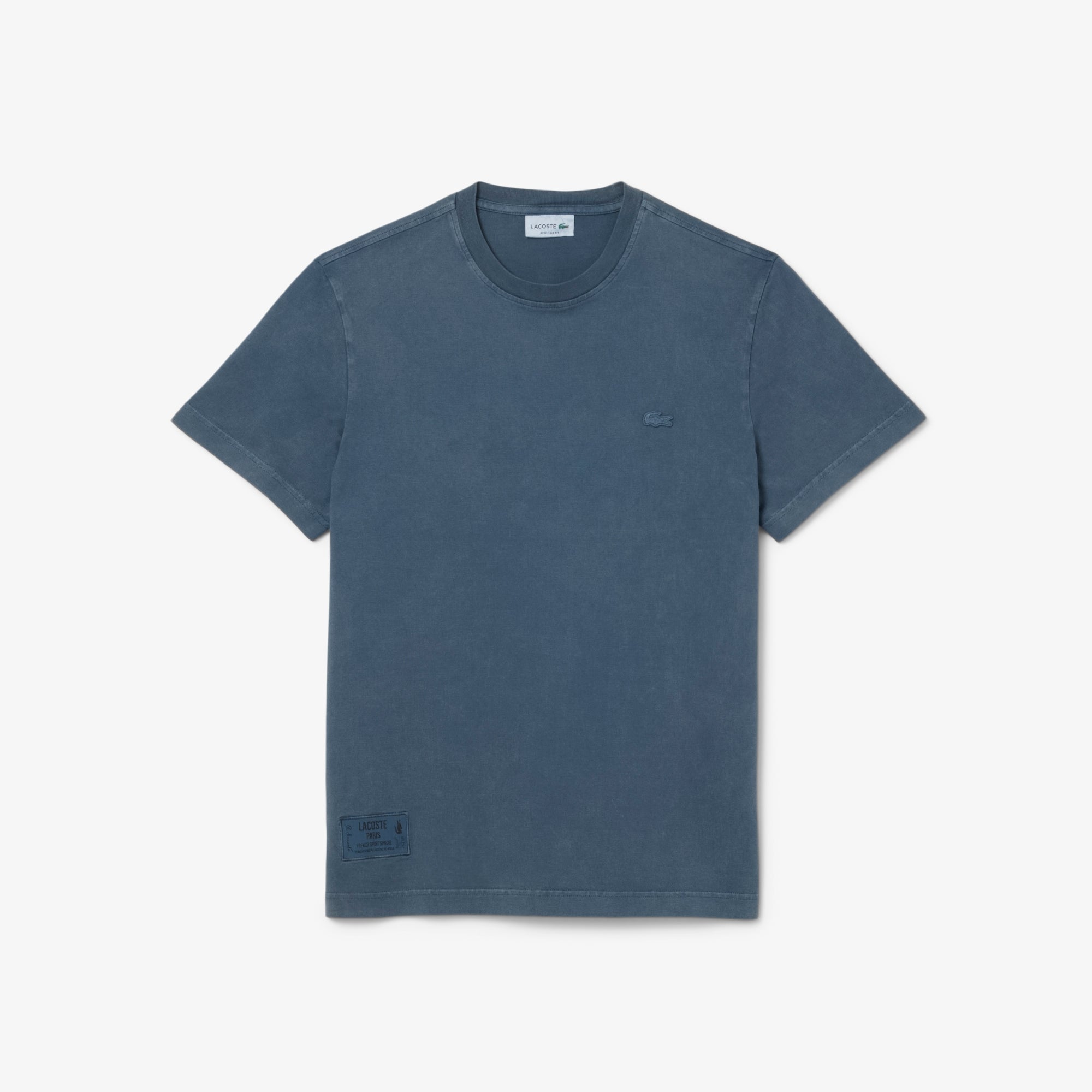 Tシャツ・カットソー LACOSTE Men T-shirt Blue TH9894 C7Z Lacoste Washed Effect Heavy Jersey Tee – Premium Fit