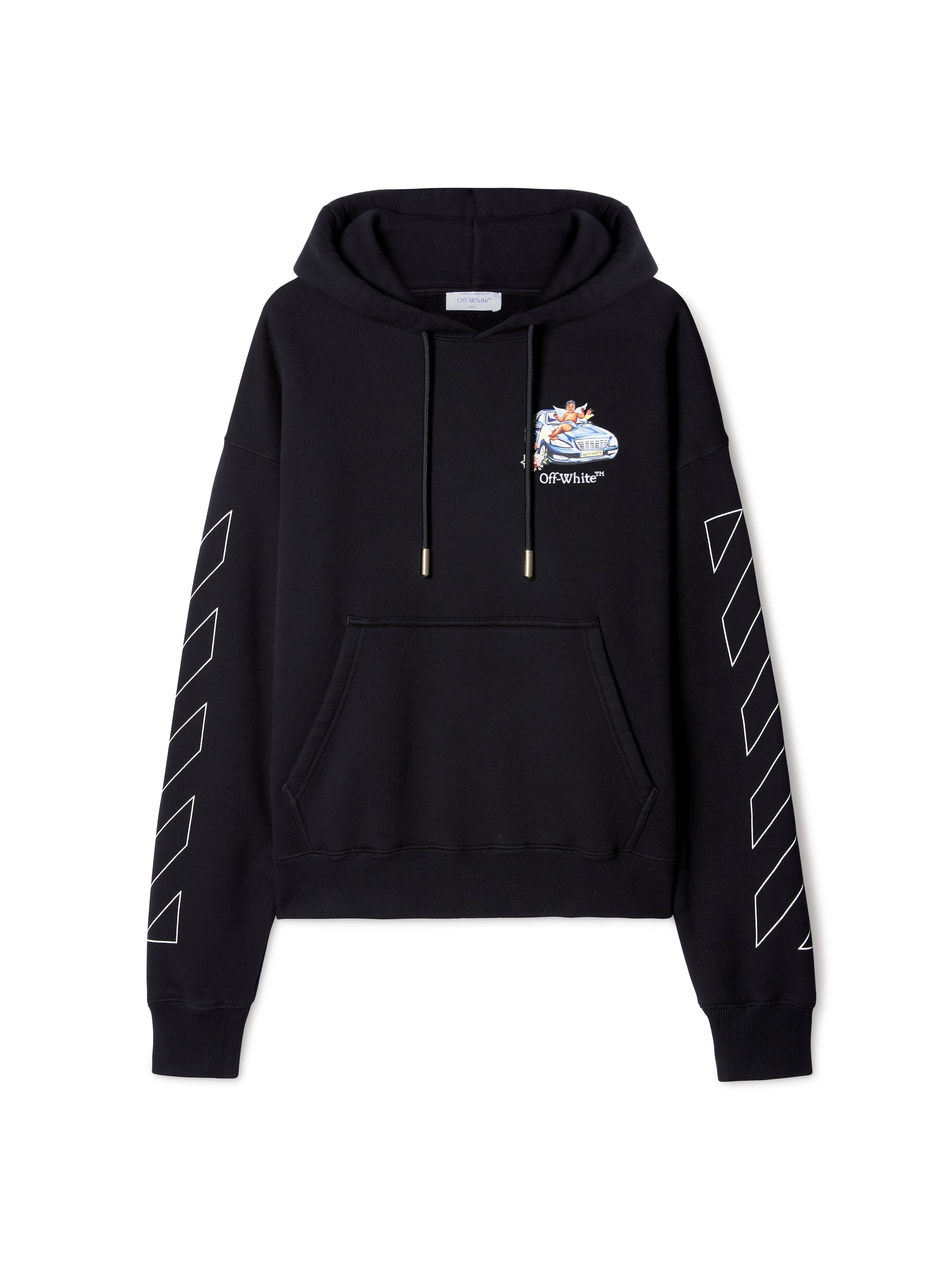 パーカー・フーディ Off-White FRESCO ARROW SKATE HOODIE (OMBB085S25FLE005 1001) OFF WHITE Fresco Arrow Skate Hoodie Mens Apparel – ASPHALT