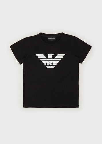 EMPORIO ARMANI Pima Jersey T-Shirt With Logo Kids Apparel