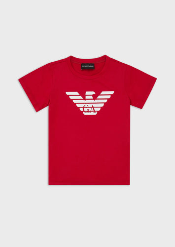 EMPORIO ARMANI Pima Jersey T-Shirt With Logo Kids Apparel