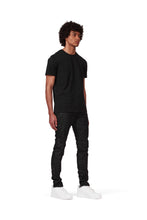 PURPLE BRAND P001 Black Lustre Snake Print Mens Apparel
