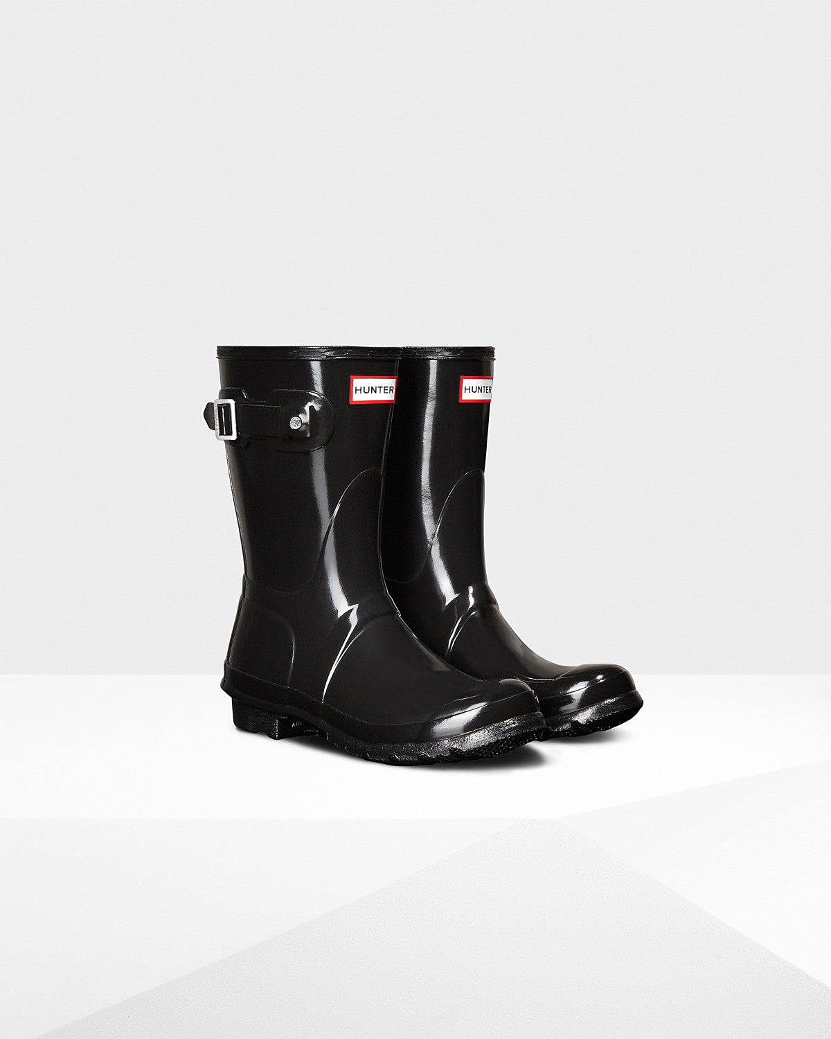 ロングブーツ HUNTER FW24 ORGINAL SHORT GLOSS (WFS1000RGL BLK) Women's Original Short Gloss Rain Boots - Hunter Boots