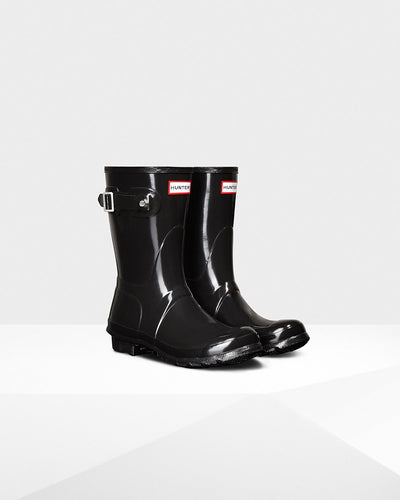 HUNTER ORIGINAL SHORT GLOSS WOMENS BOOTS - Womens Boots