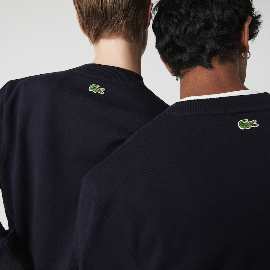 LACOSTE 3D Logo Organic Cotton Fleece Sweatshirt Mens Apparel – ASPHALT