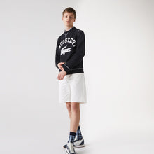 LACOSTE Crew Neck Lacoste 27 Print Fleece Sweatshirt Mens 
