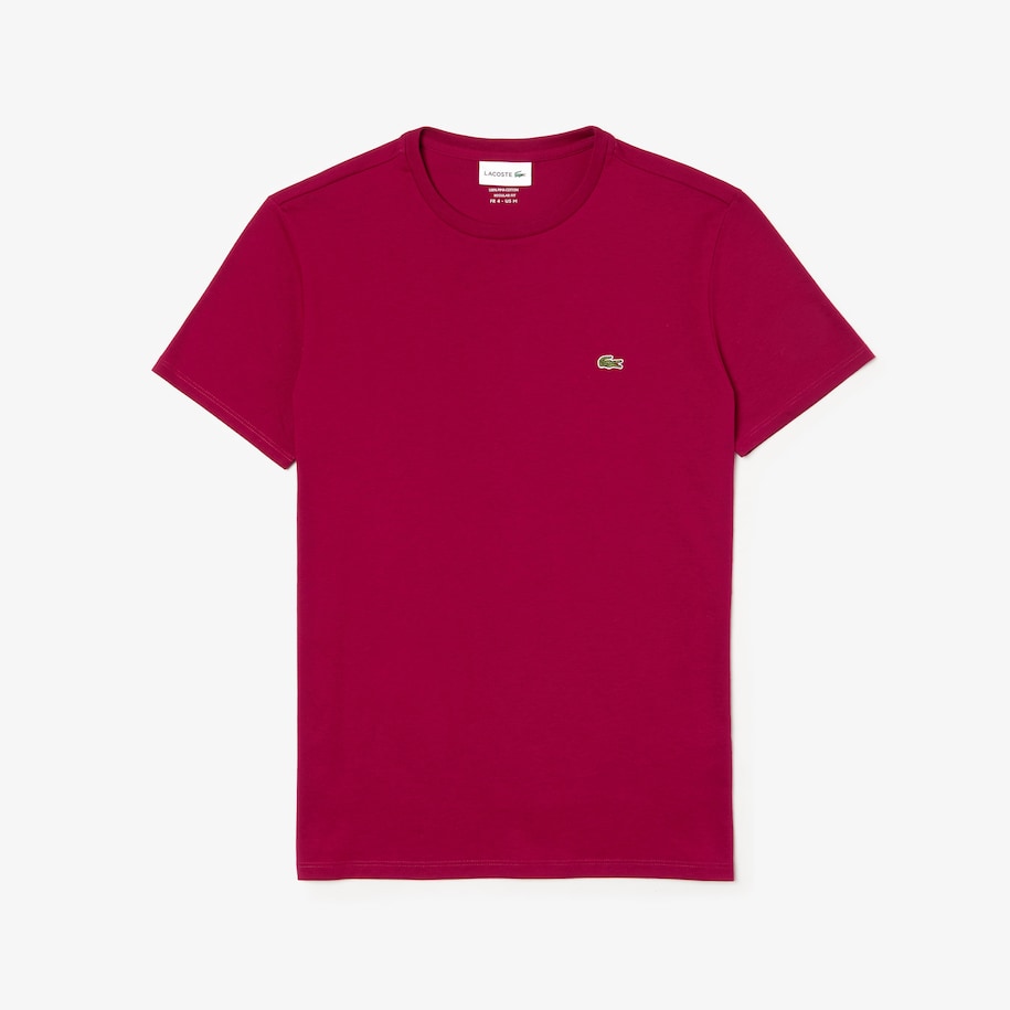 LACOSTE Crew Neck Pima Cotton Jersey T-shirt Mens Apparel - 