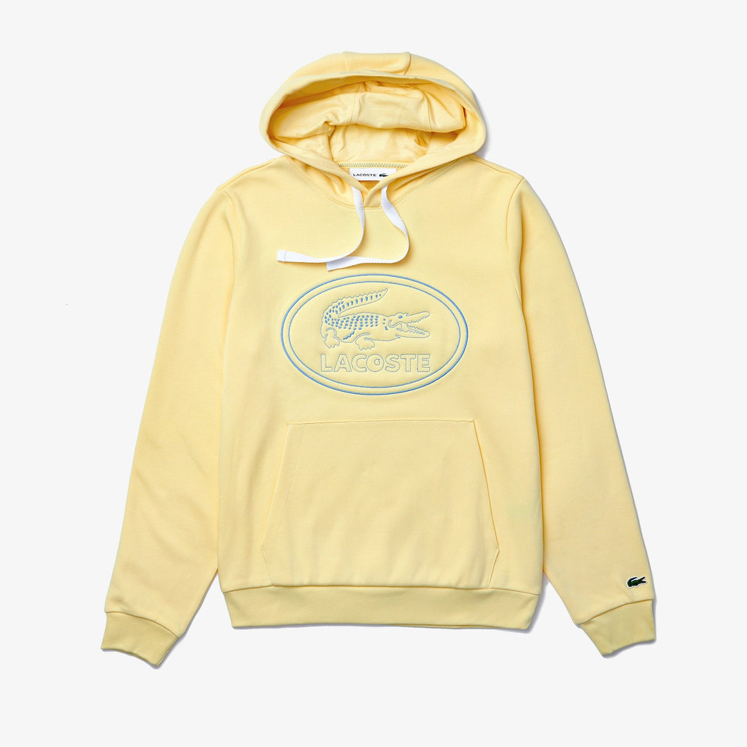 LACOSTE Embroidered Logo Piqué Fleece Hoodie Mens Apparel - 