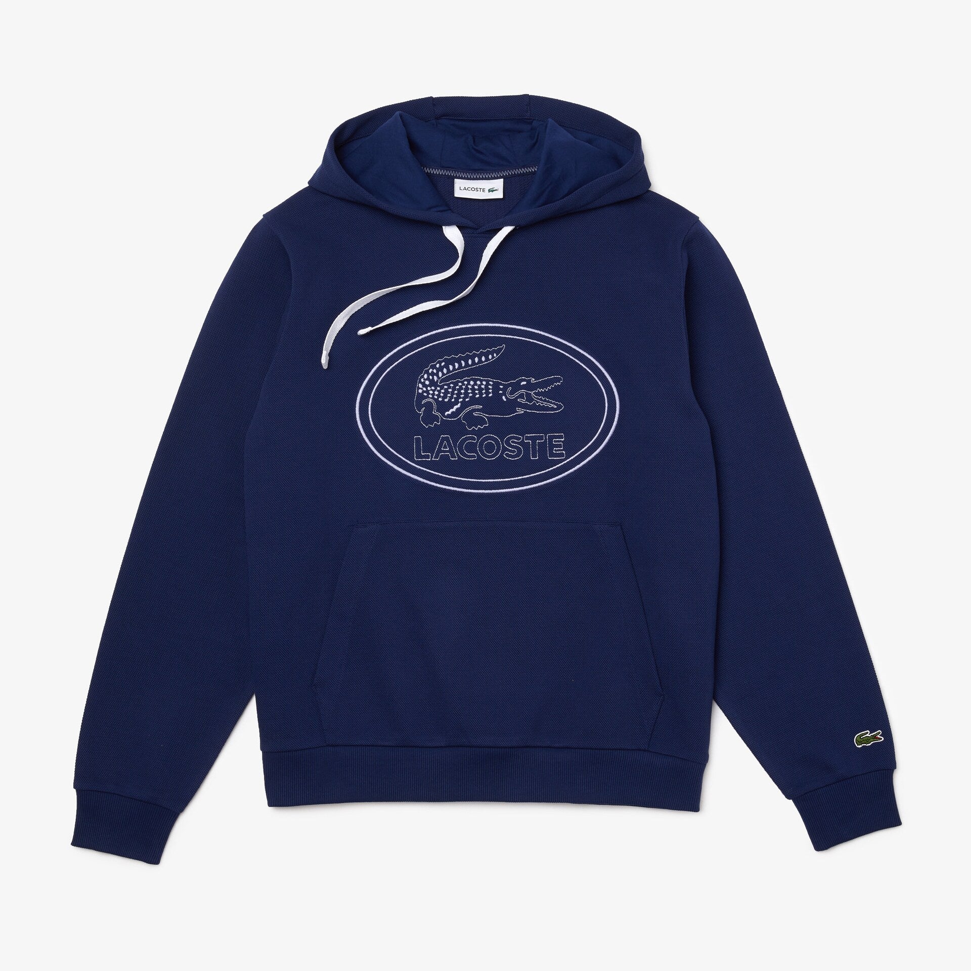 LACOSTE ブラック　リラックスフィットパーカー US XS 2 LACOSTE/ラコステ] ワンポイントロゴ プレミアムスウェット