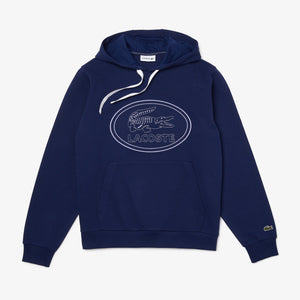 LACOSTE Embroidered Logo Piqué Fleece Hoodie Mens Apparel - 