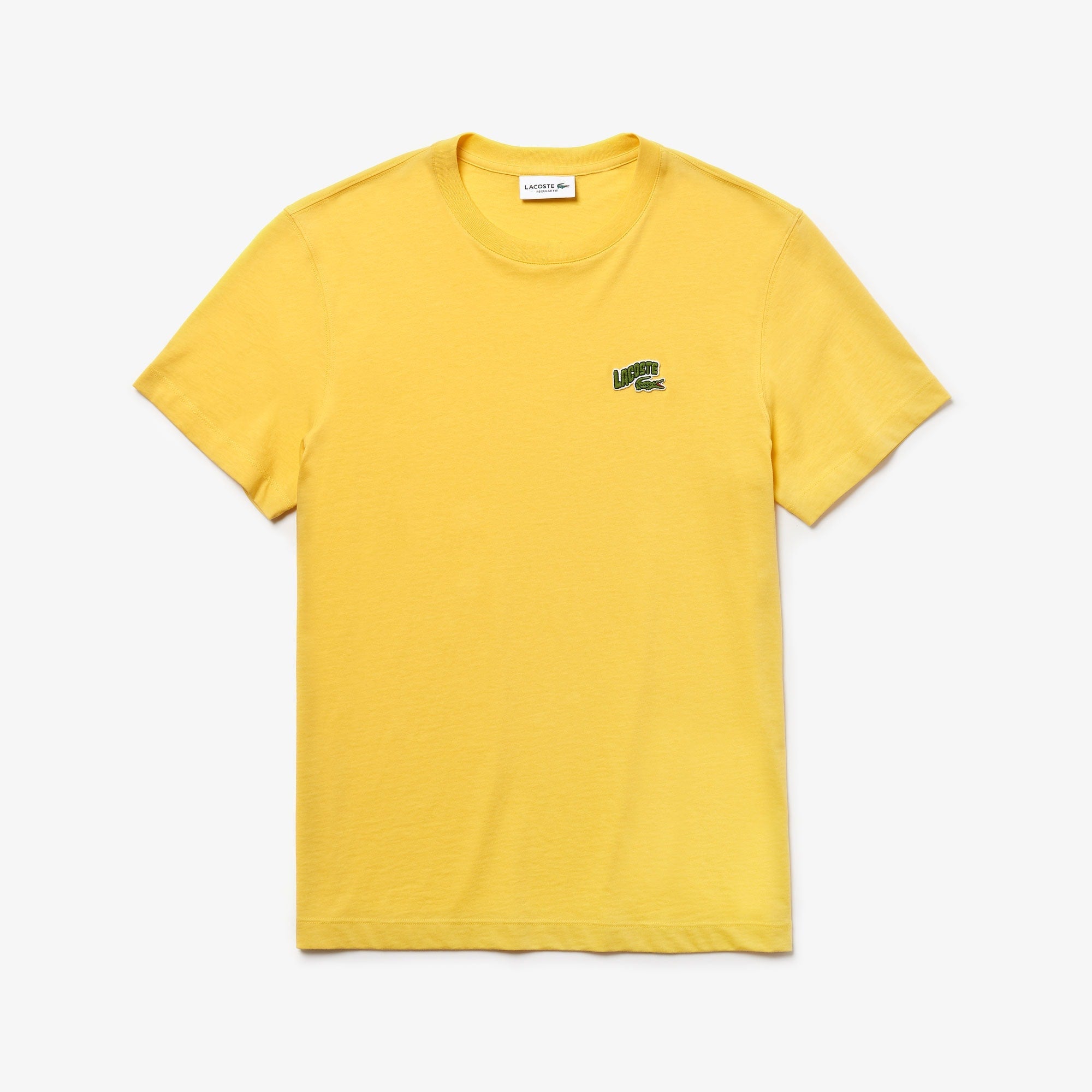 Yellow lacoste golf sales shirt