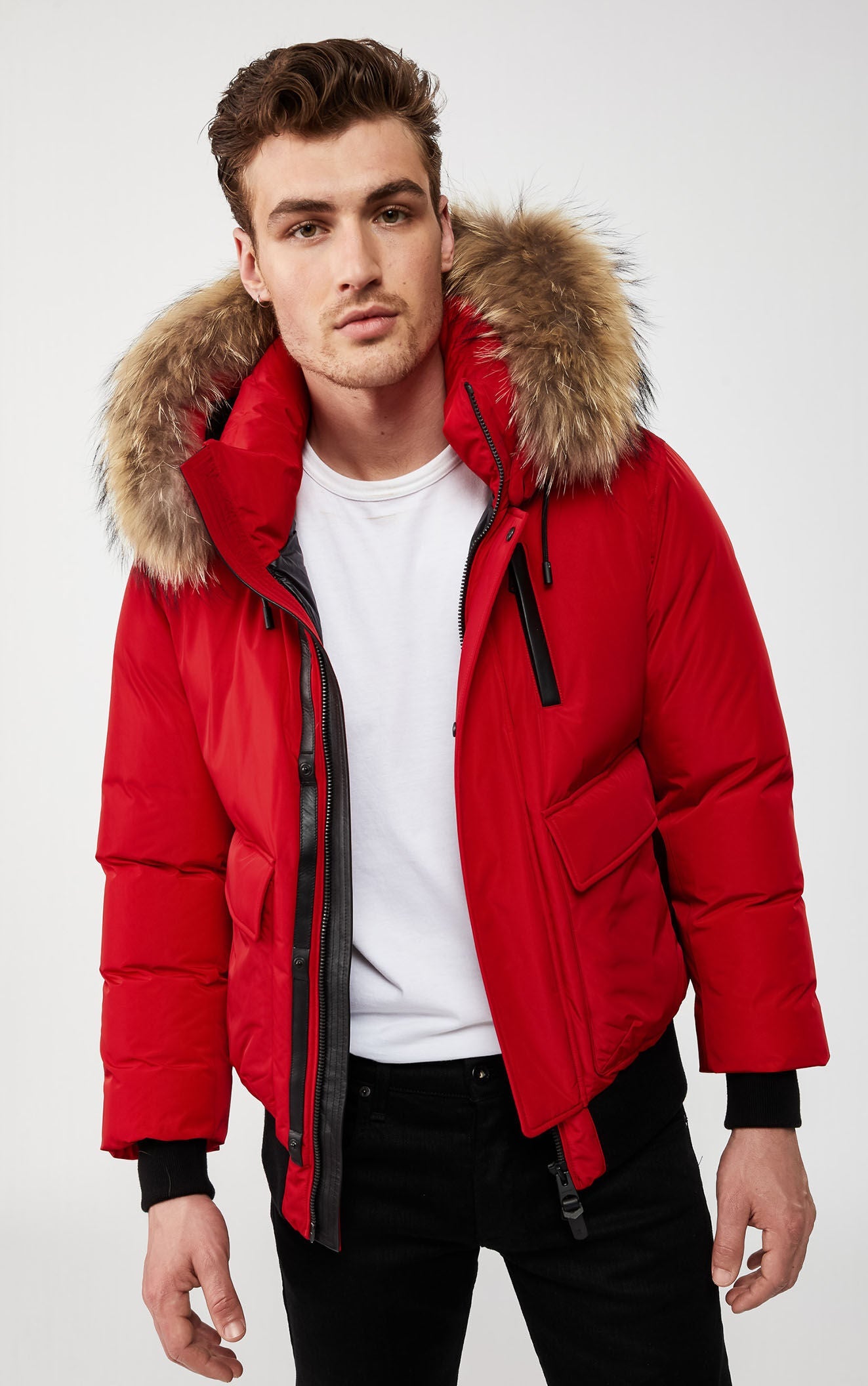 Mackage Jacket Mens Sale Kent, Lustrous Down Jacket With Hood For
