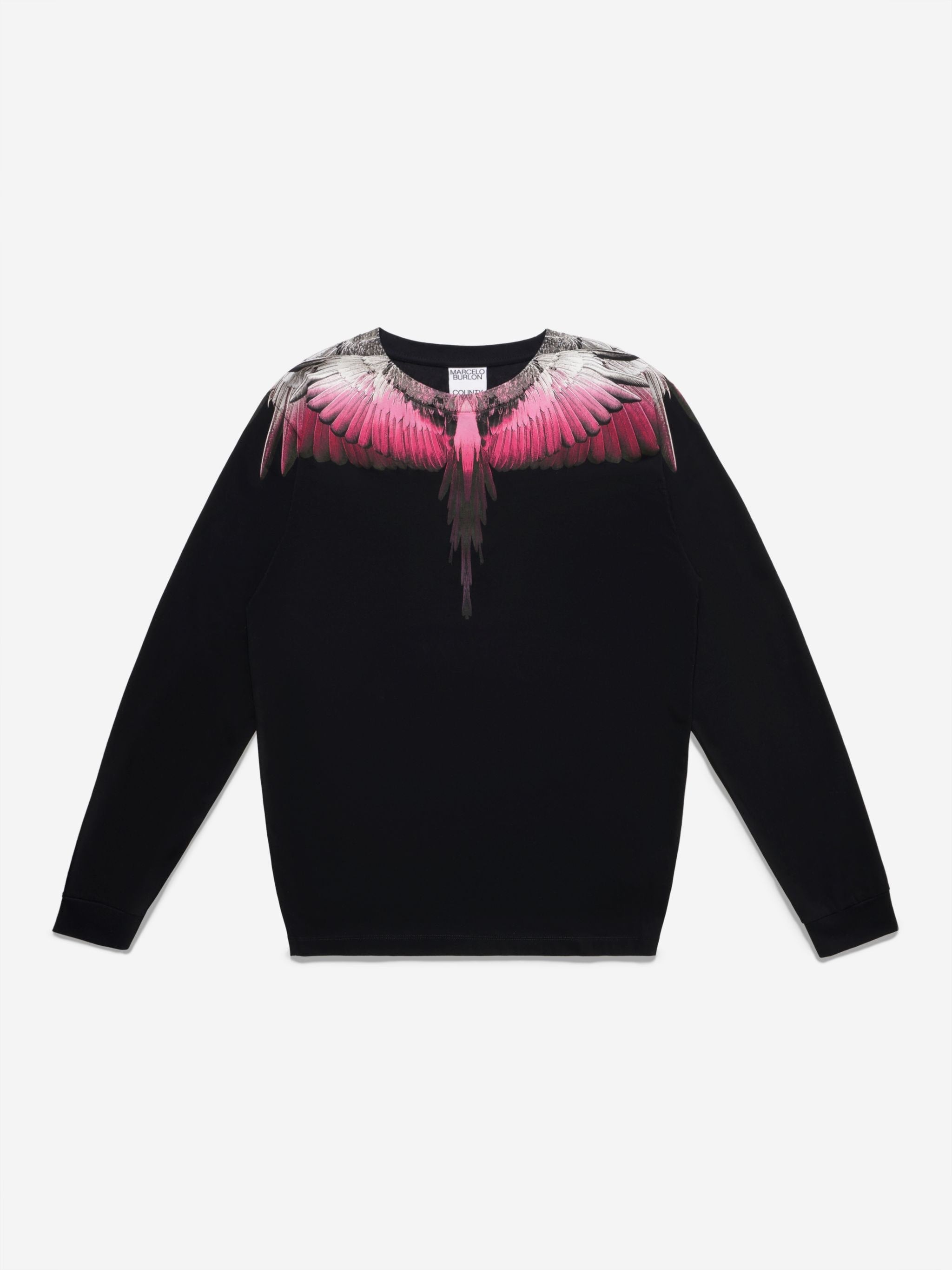 MARCELO BURLON WINGS REGULAR L/S REGULAR TEE Mens Apparel 