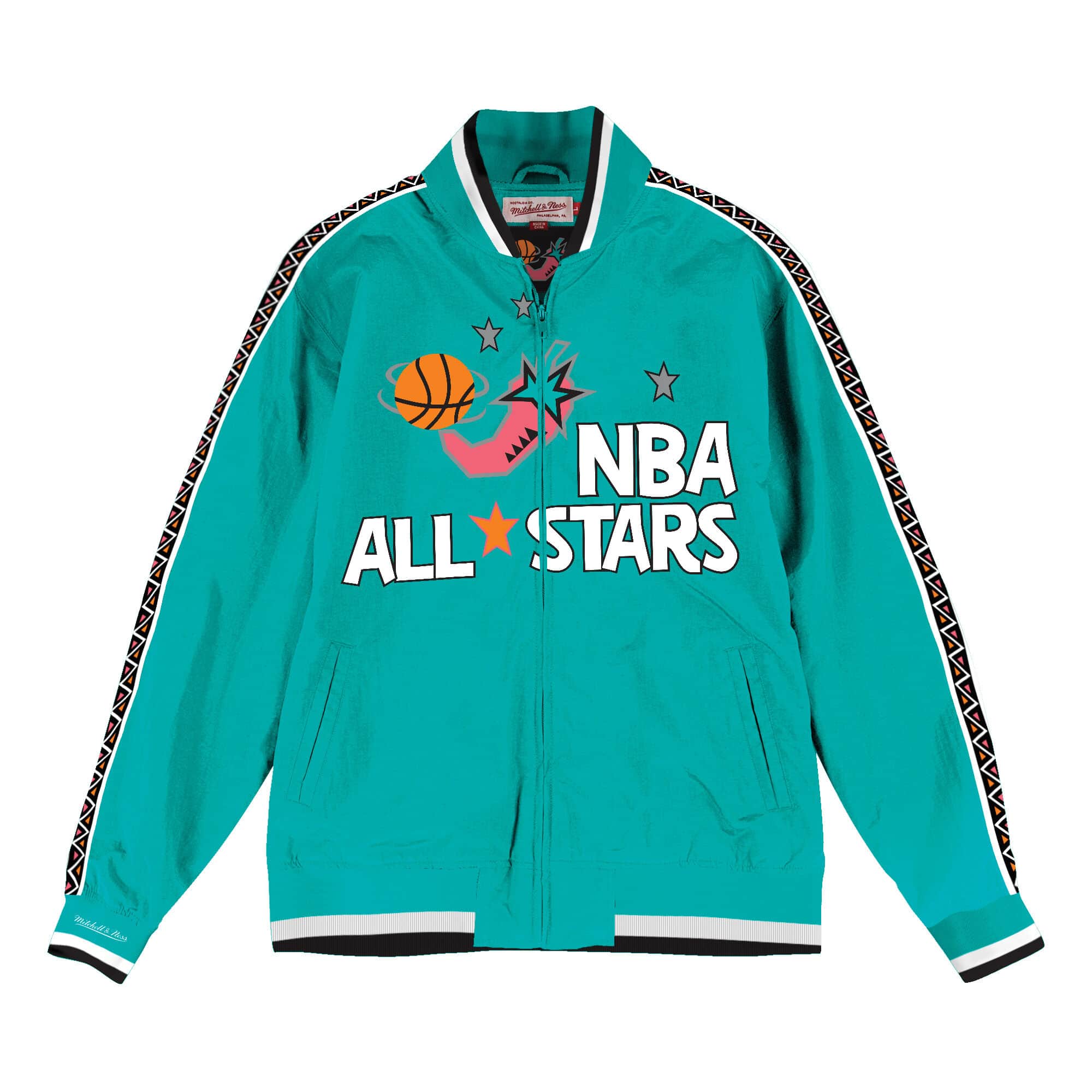 Mitchell & Ness Team History Warm Up Jacket 1996 All Star Game Mens Apparel L / 6361SAS1M96AW2 / Teal