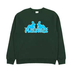PLEASURES THICC APPLIQUE PREMIUM CREW Mens Apparel - MENS 