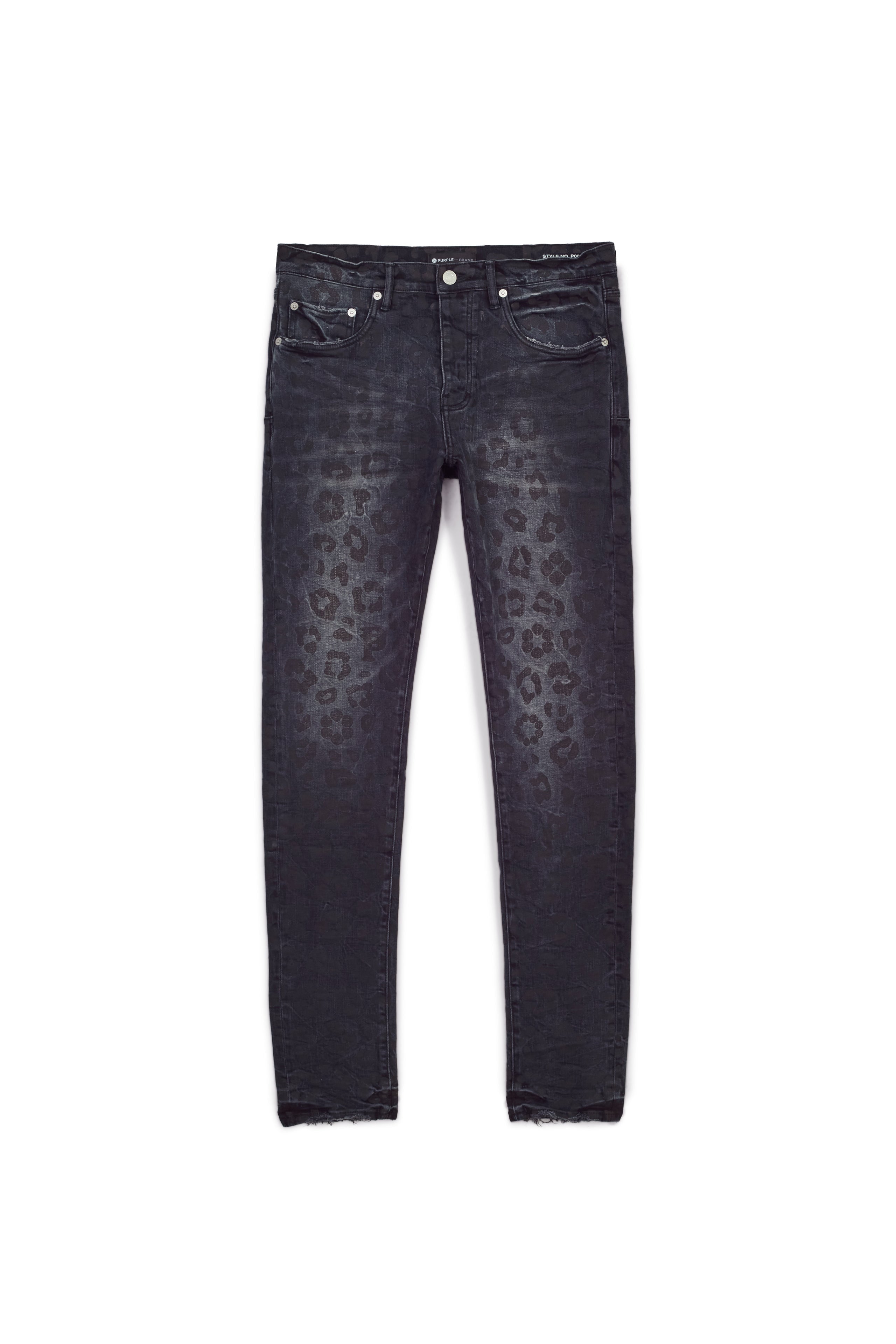 Purple Brand Monogram Leopard Print Jeans