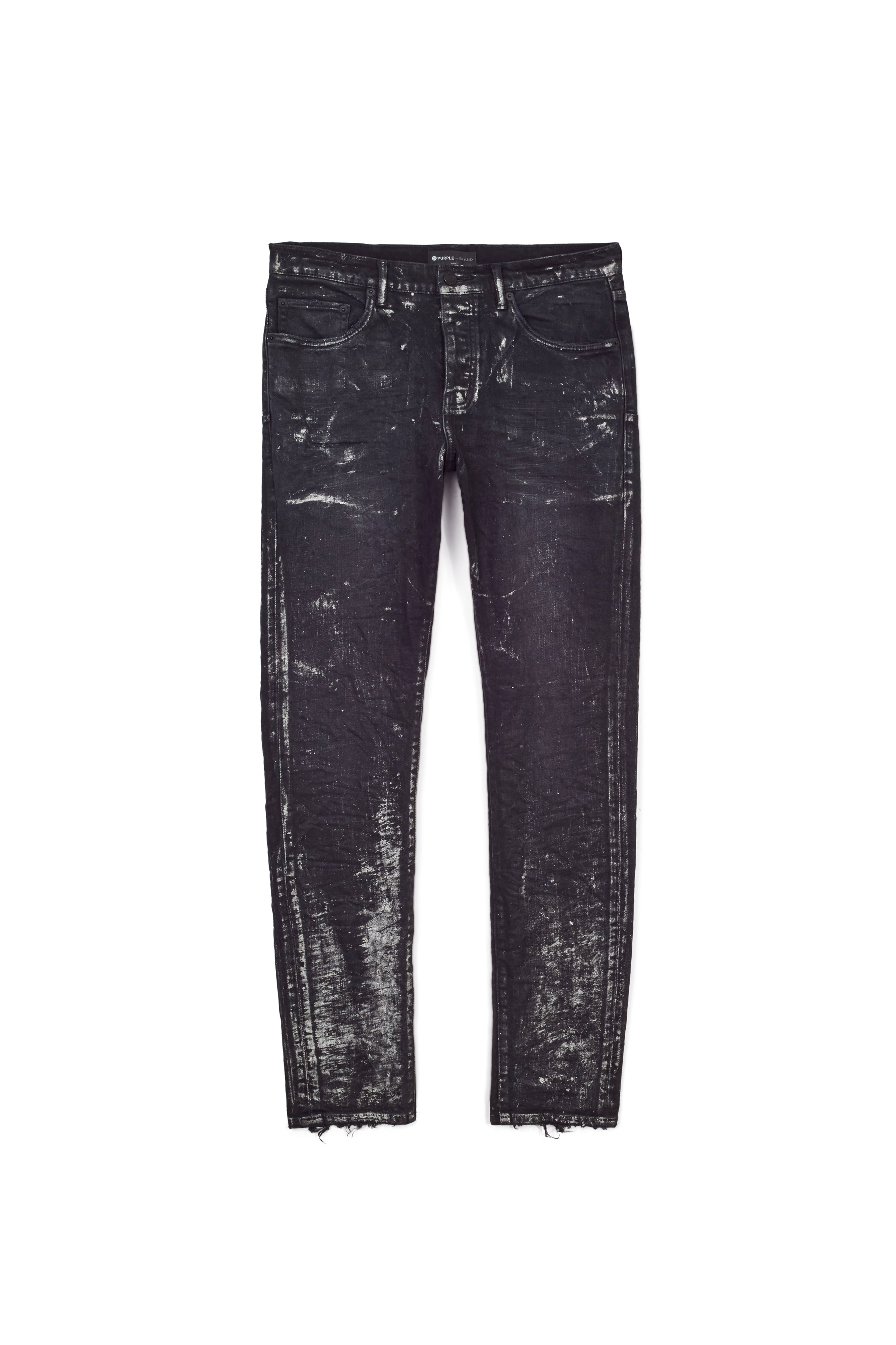 paint-splatter detail jeans, Purple Brand